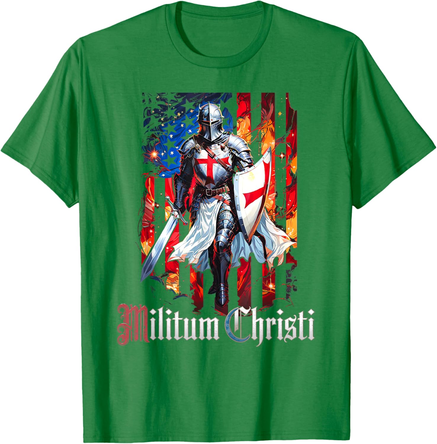 Catholic Knight Templar Crusader Cross T-Shirt for Faith and Style - 19