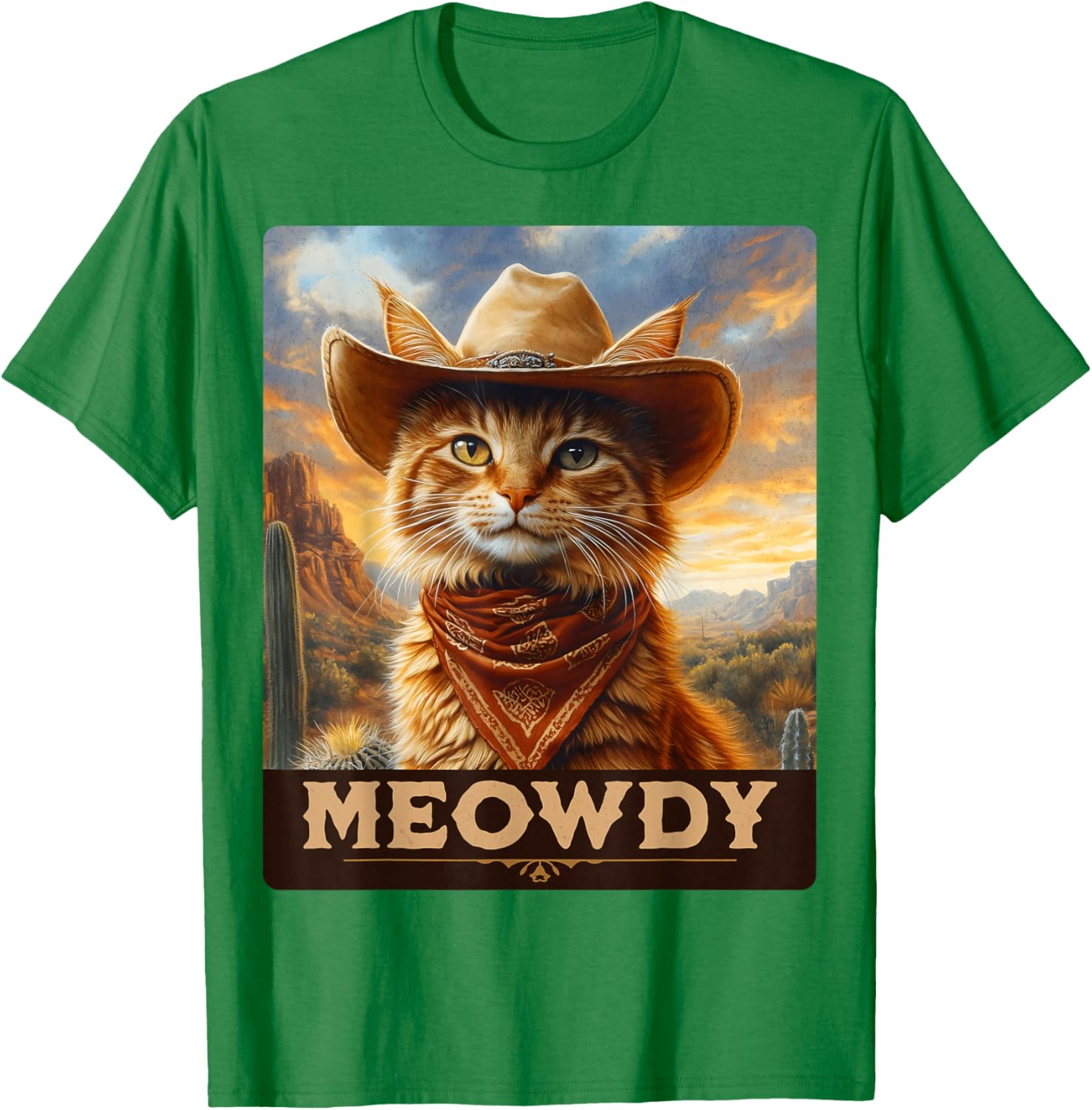 Meowdy Cowboy Cat T-Shirt for Wild West Cat Lovers and Fans - 12