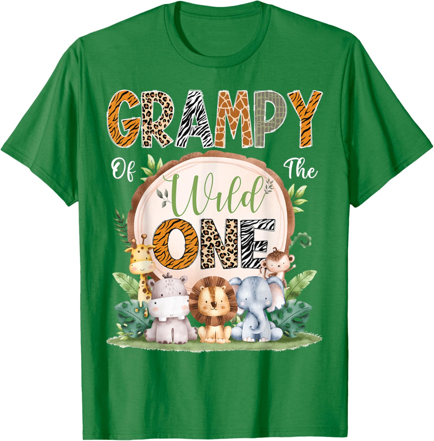 Grampy of the Wild One 1st Birthday Safari Jungle T-Shirt for Kids - 10