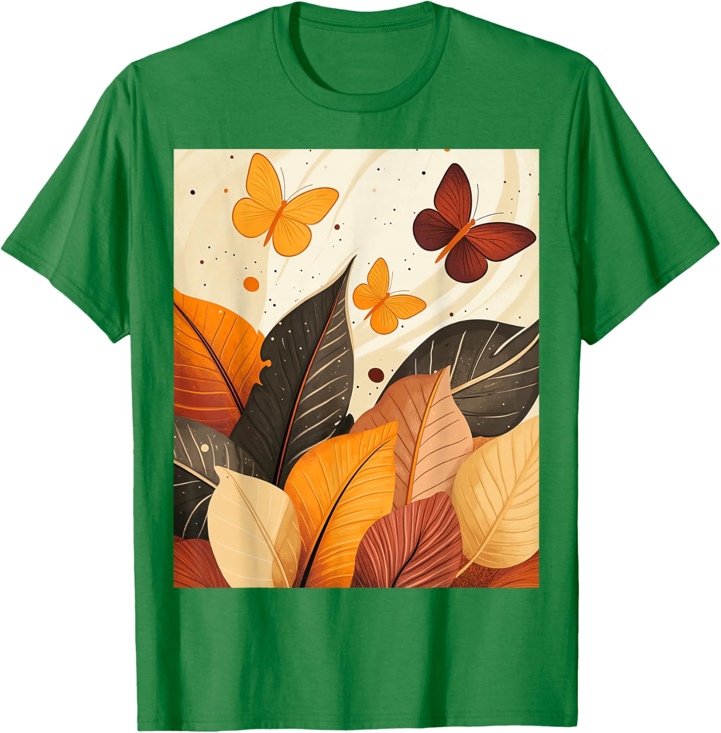 Autumn Leaves and Butterflies T-Shirt for Nature Lovers and Adventurers - 13