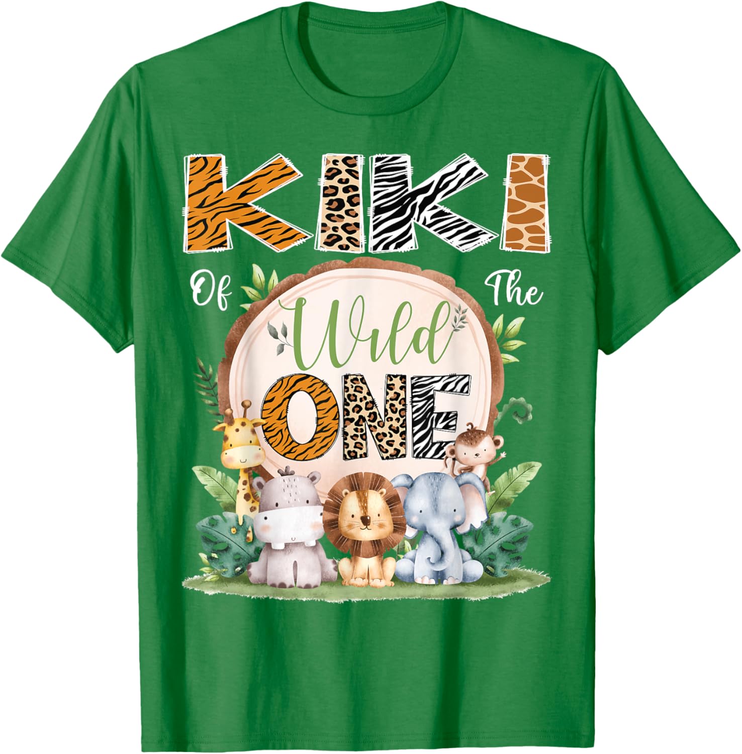 Kiki Of The Wild One 1st Birthday Safari T-Shirt for Baby Celebrations - 2