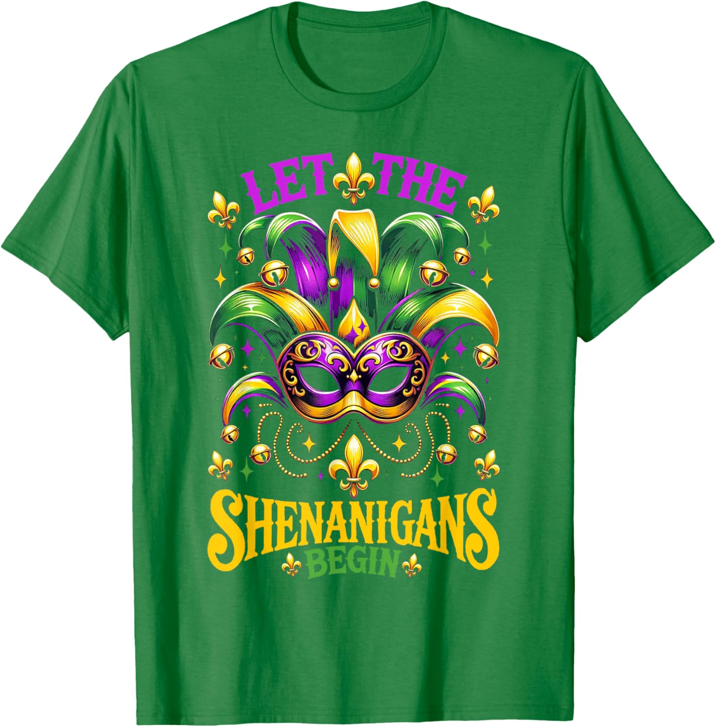 Let The Shenanigans Begin Mardi Gras T-Shirt for Kids and Adults - 5