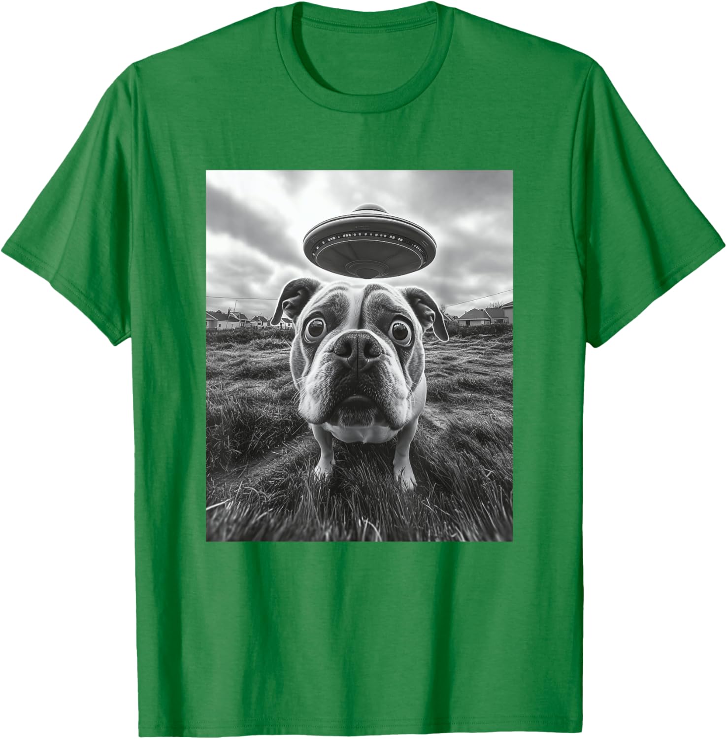Hilarious English Bulldog UFO Graphic T-Shirt for Dog Lovers of All Ages - 12