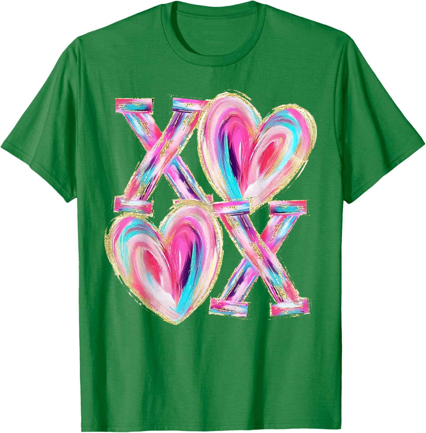 Valentine Abstract Heart T-Shirt for Girls and Women - Cute and Stylish - 17