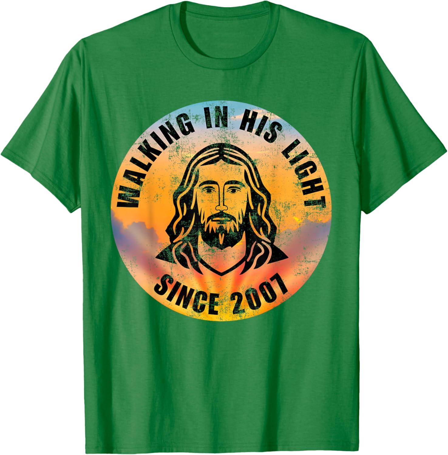 Christian Positivity Quote T-Shirt Walking In His Light Since 2007 - 6