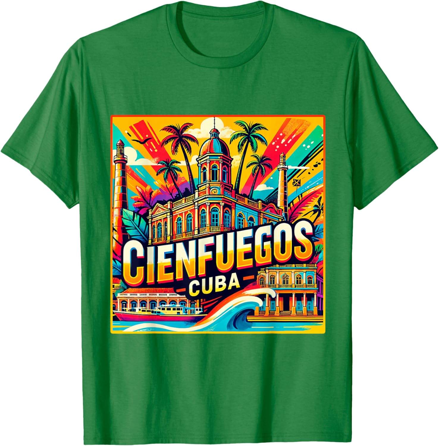 Cienfuegos Cuba Vintage Retro T-Shirt for Family Trips and Adventures - 8