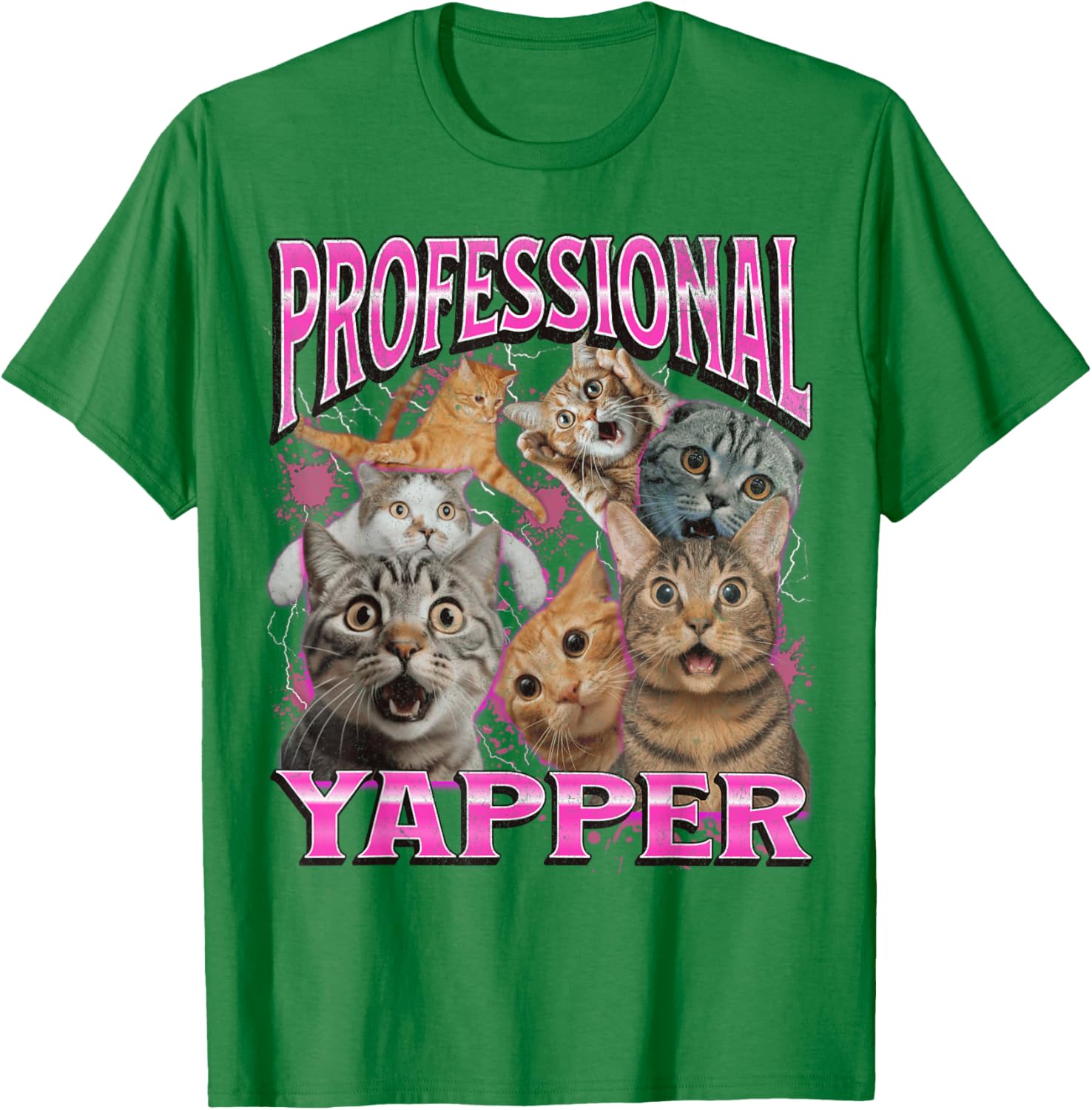 Funny 90s Cat Meme T-Shirt for Men and Women - Yapper Graphic Tee - 9