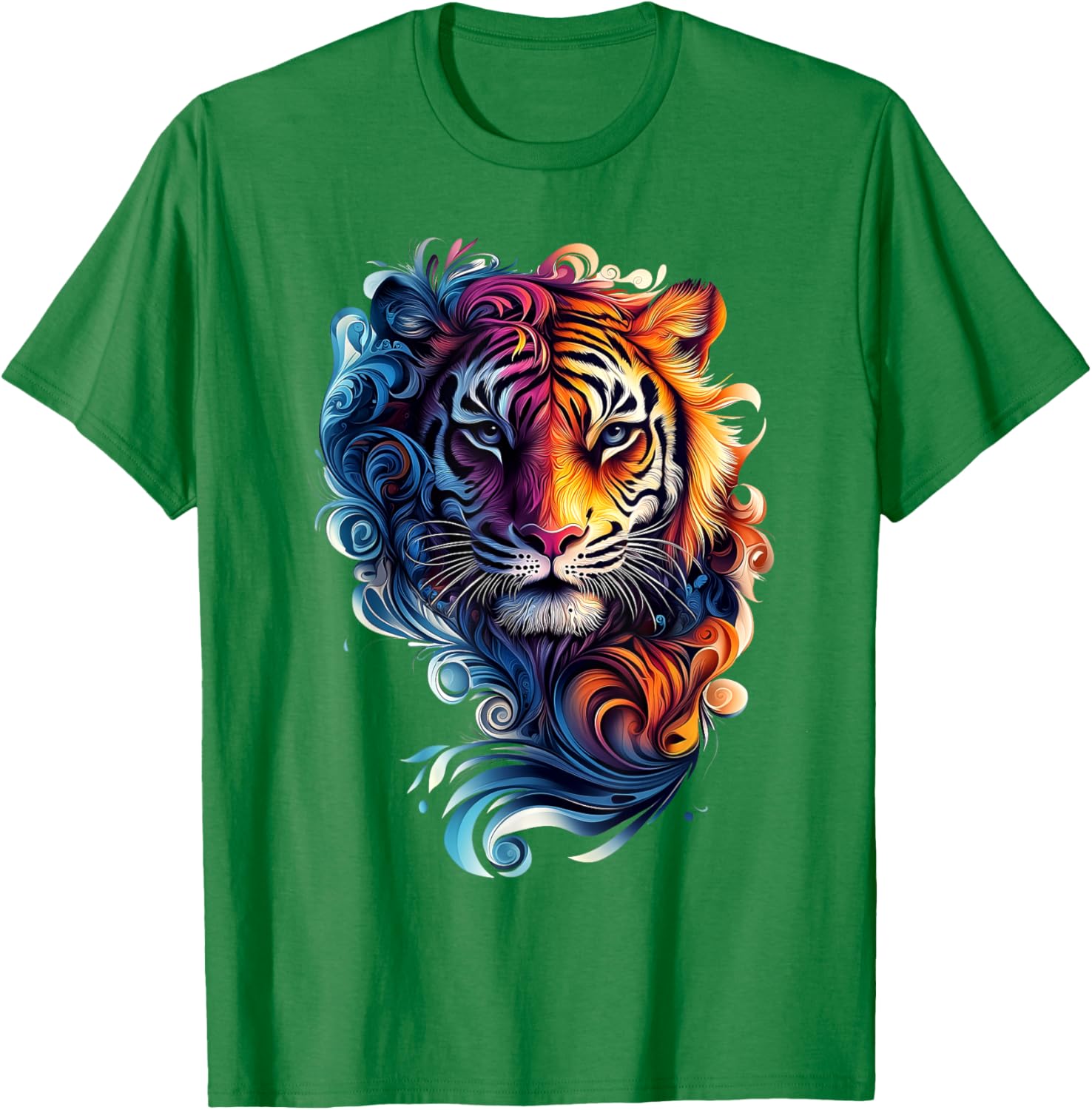 Colorful Tiger Wildlife T-Shirt for Nature Lovers - Stylish and Fun - 1