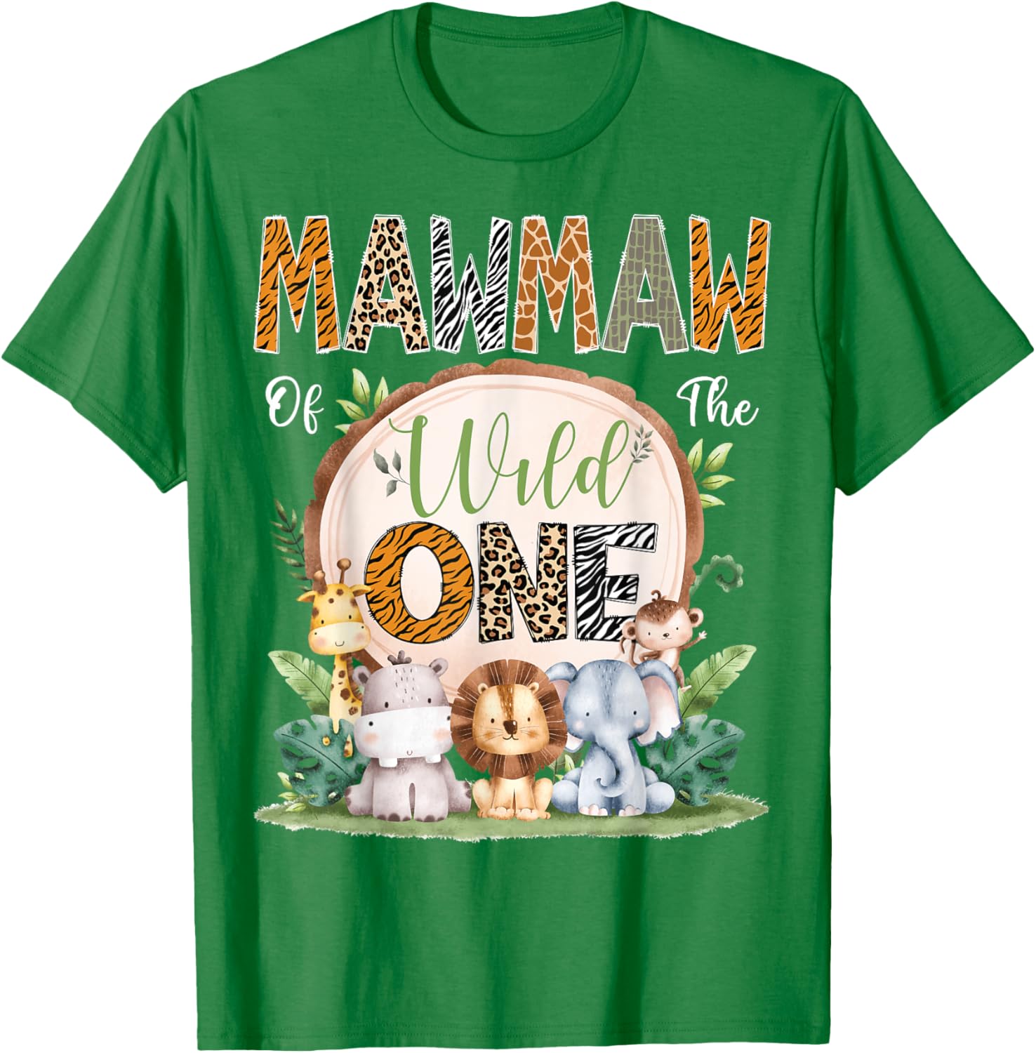 Mawmaw Of The Wild One 1st Birthday Safari Jungle T-Shirt for Kids - 7