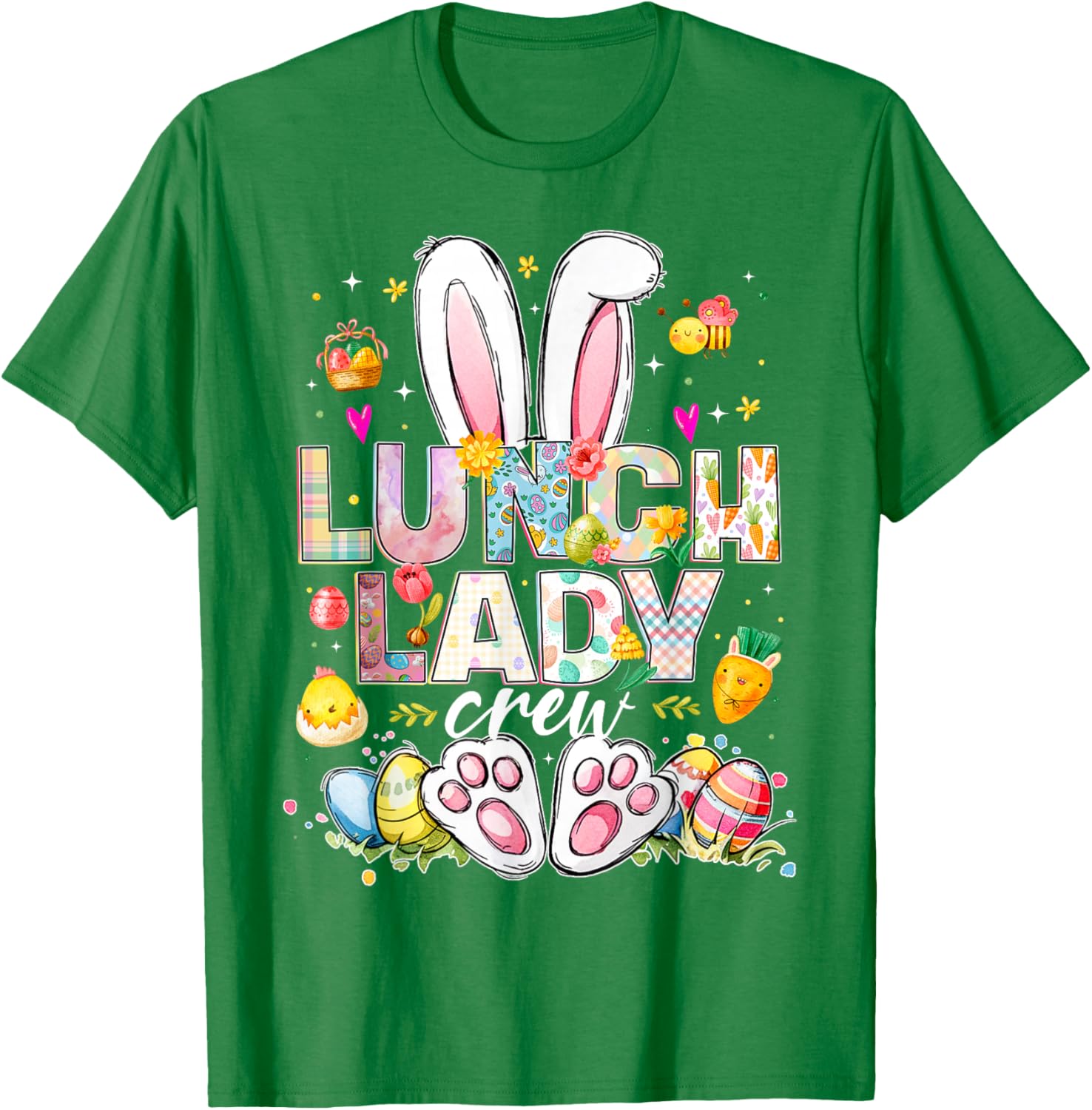 Funny Bunny Lunch Lady Easter T-Shirt for Cafeteria Workers - 17