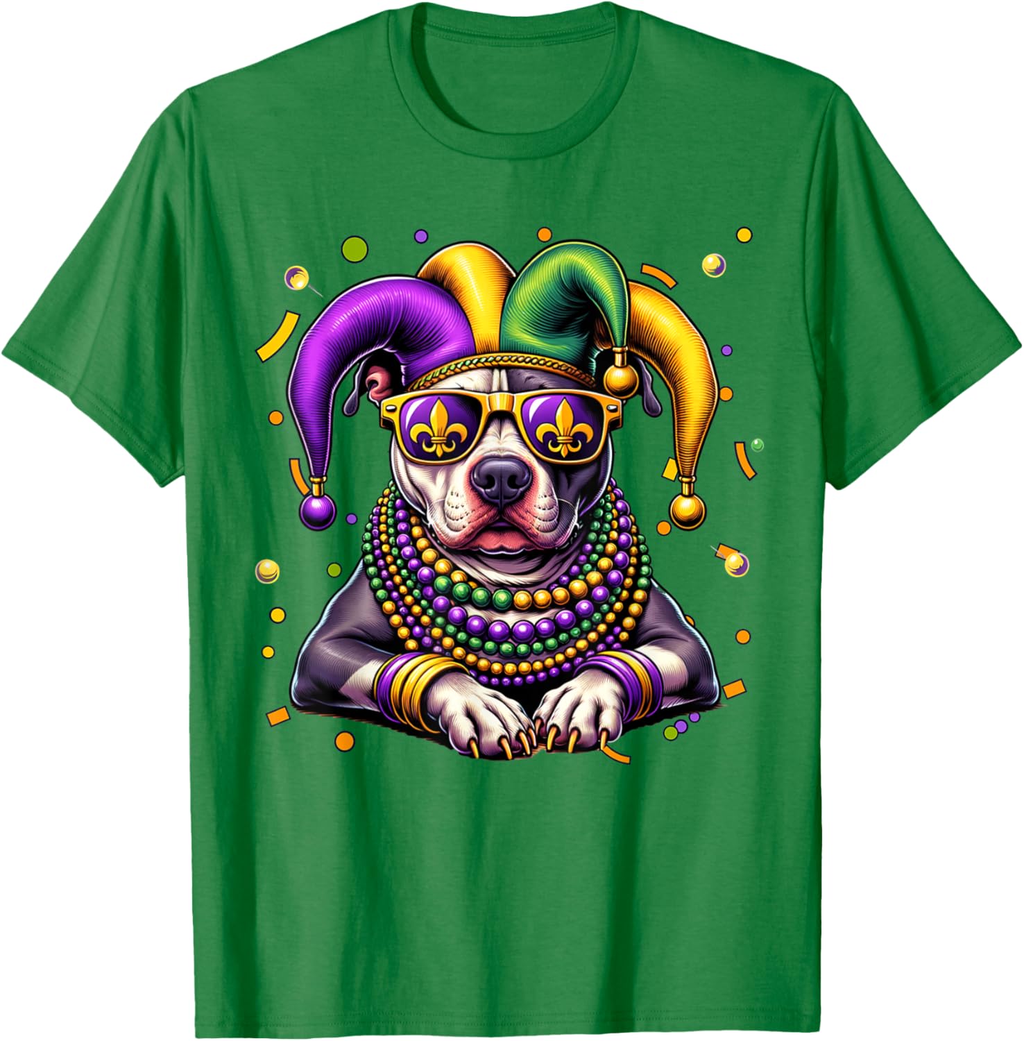 Mardi Gras Pitbull Festival T-Shirt for Men and Women - Fun Carnival Wear - 6