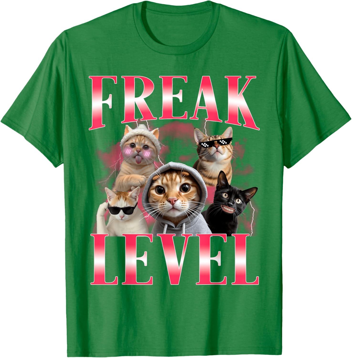 Funny Cat Meme T-Shirt Certified Freak Humor for Cat Lovers - 17
