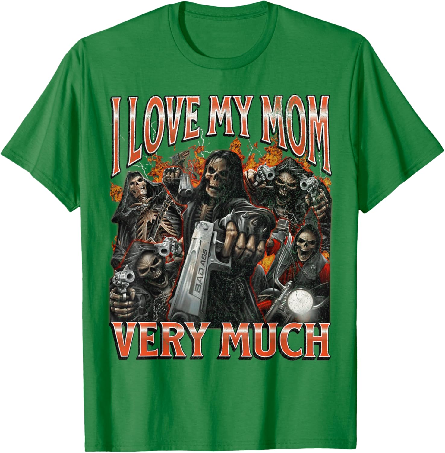 Funny I Love My Mom Skeleton Graphic T-Shirt for Unique Style Lovers - 24