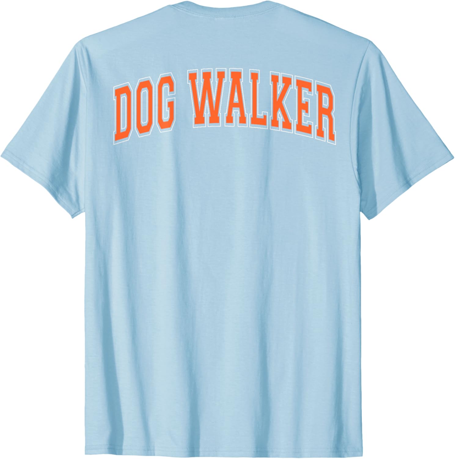 Retro Dog Walker T-Shirt with Arched Orange Letters for Pet Lovers - 1