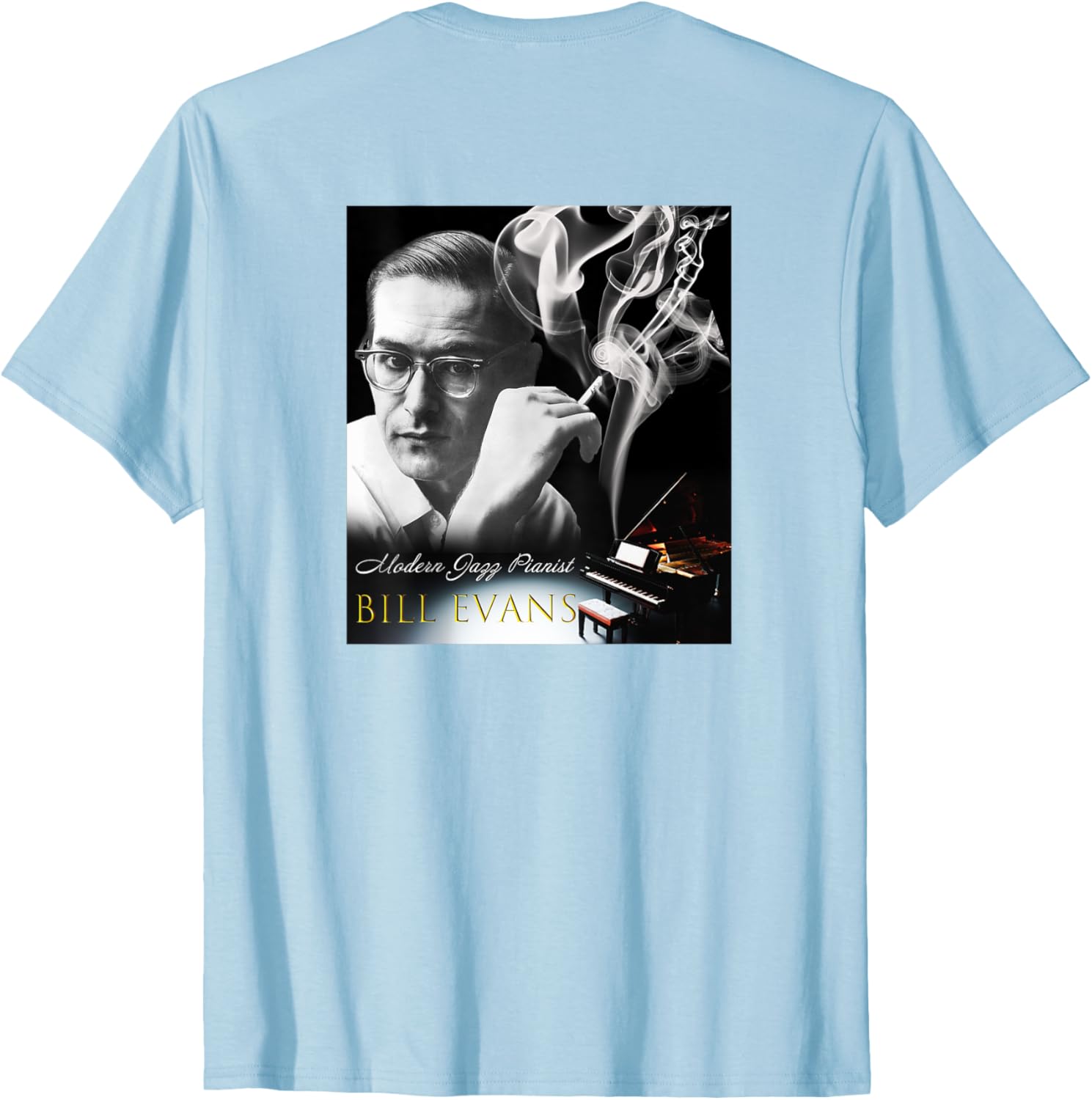 Bill Evans Back Printed T-Shirt for Music Lovers - Stylish and Comfortable - 25