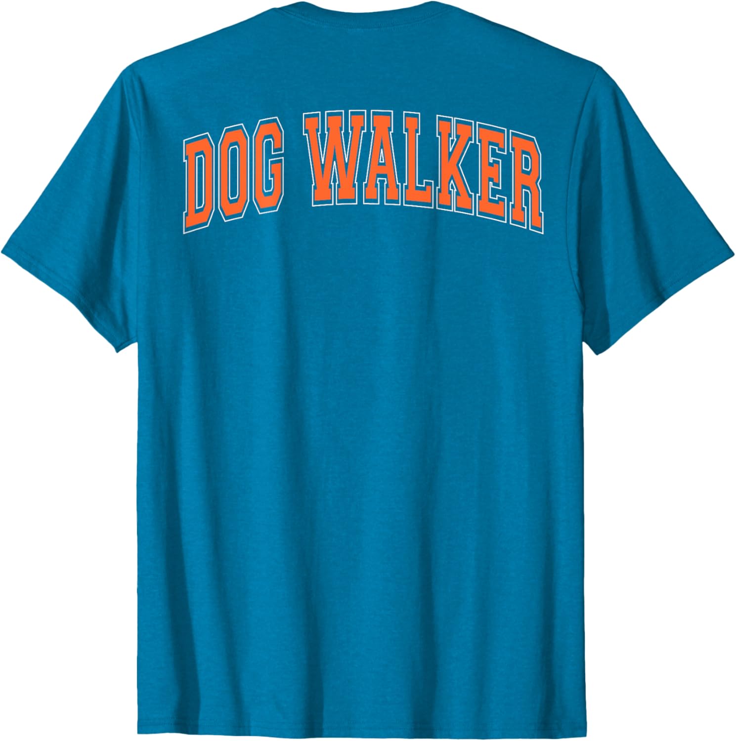 Retro Dog Walker T-Shirt with Arched Orange Letters for Pet Lovers - 16