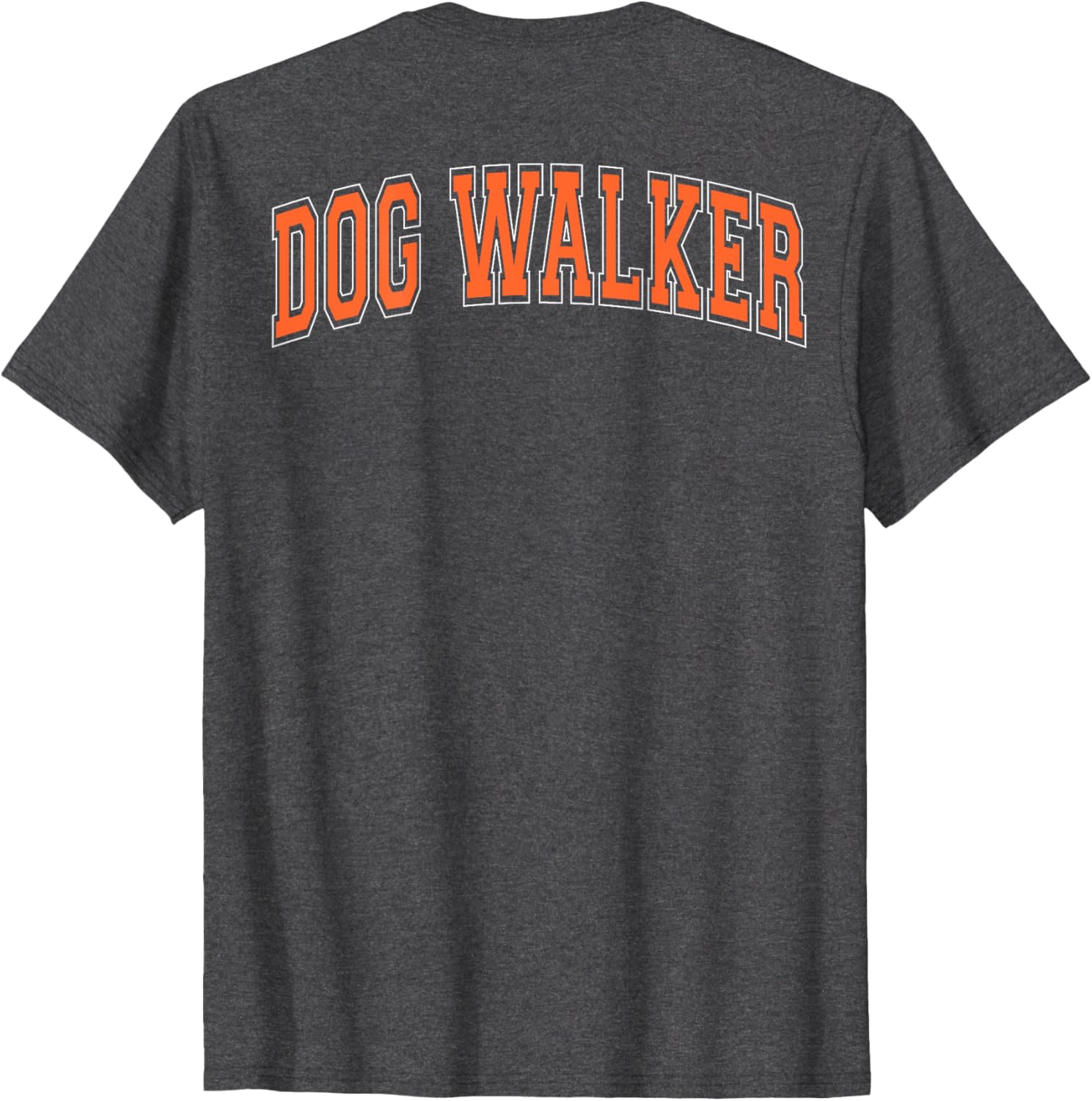 Retro Dog Walker T-Shirt with Arched Orange Letters for Pet Lovers - 21