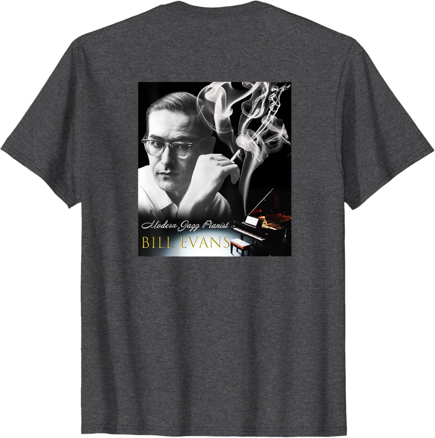 Bill Evans Back Printed T-Shirt for Music Lovers - Stylish and Comfortable - 27