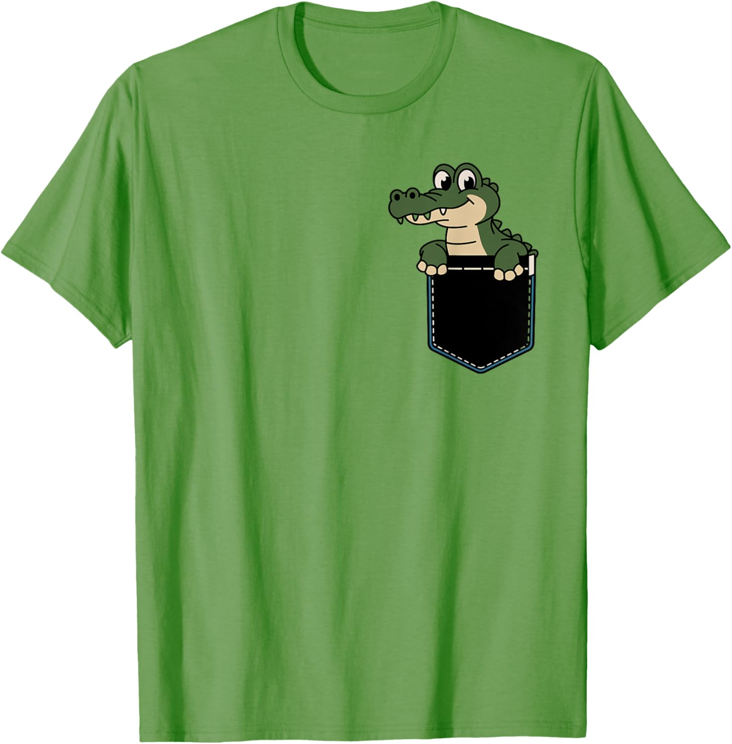 Funny Crocodile Pocket T-Shirt for Men and Women – Cute Animal Design - 28