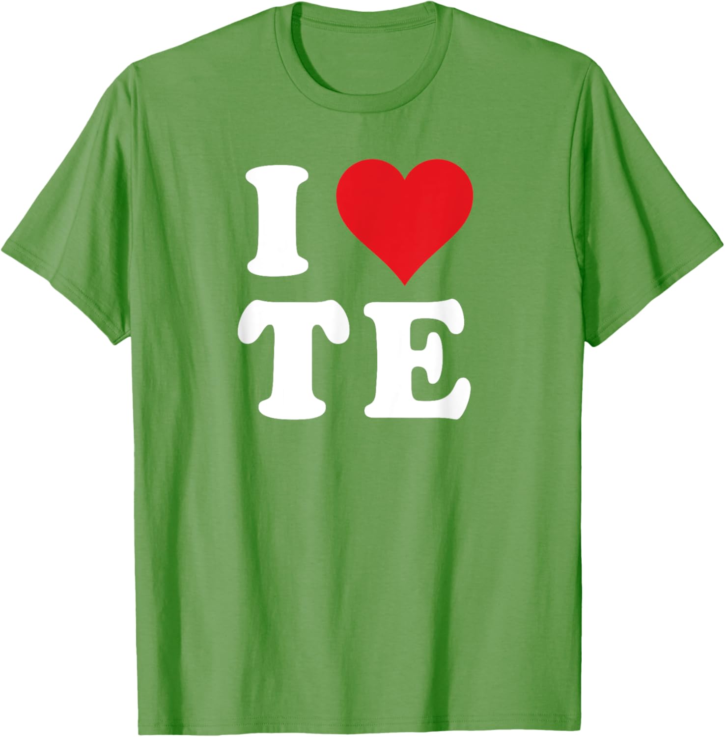 I Love TE Initials Heart T-Shirt for Personalization and Style - 5