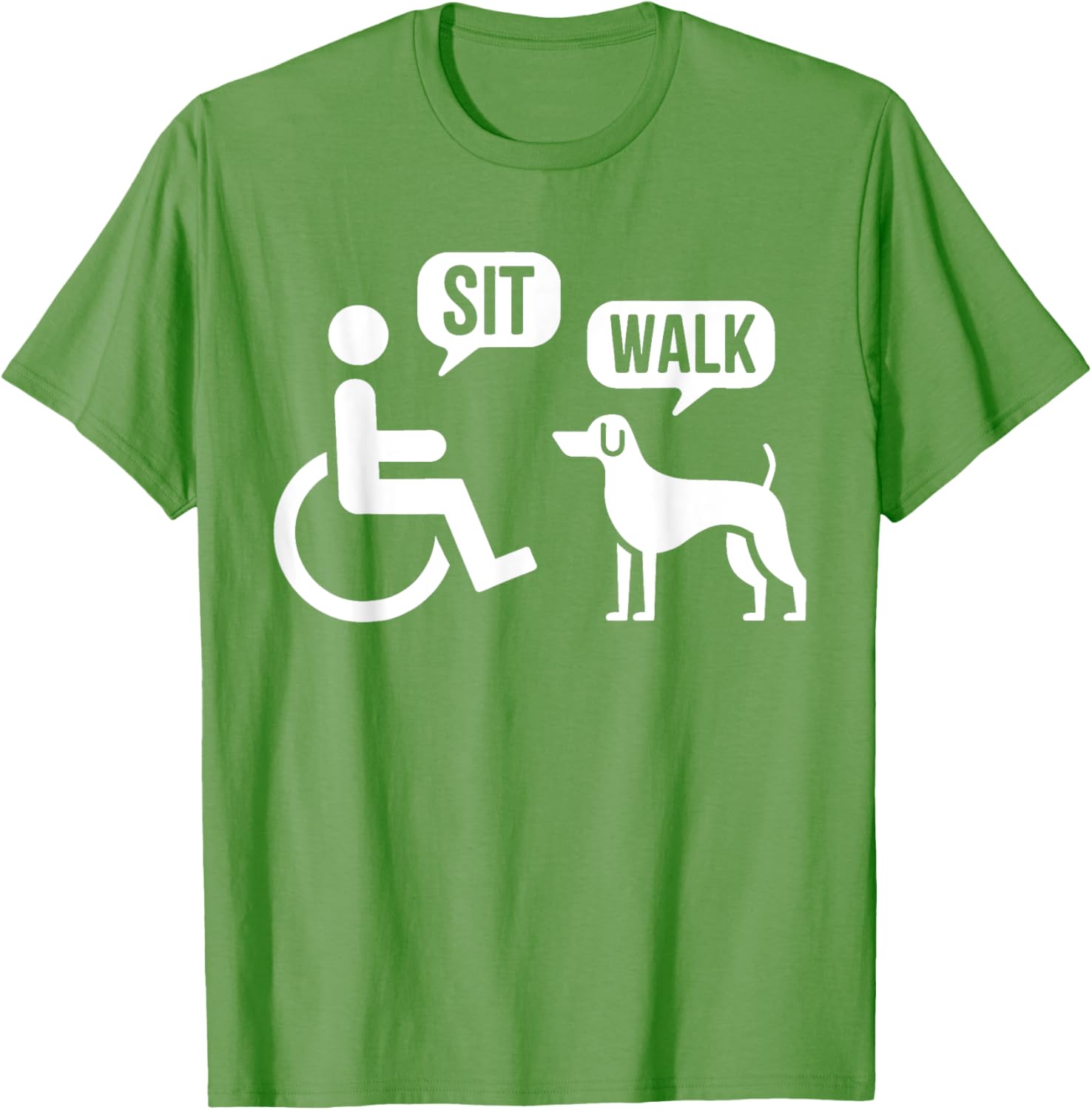Funny Sit Walk Wheelchair User & Dog T-Shirt for Pet Lovers - 17