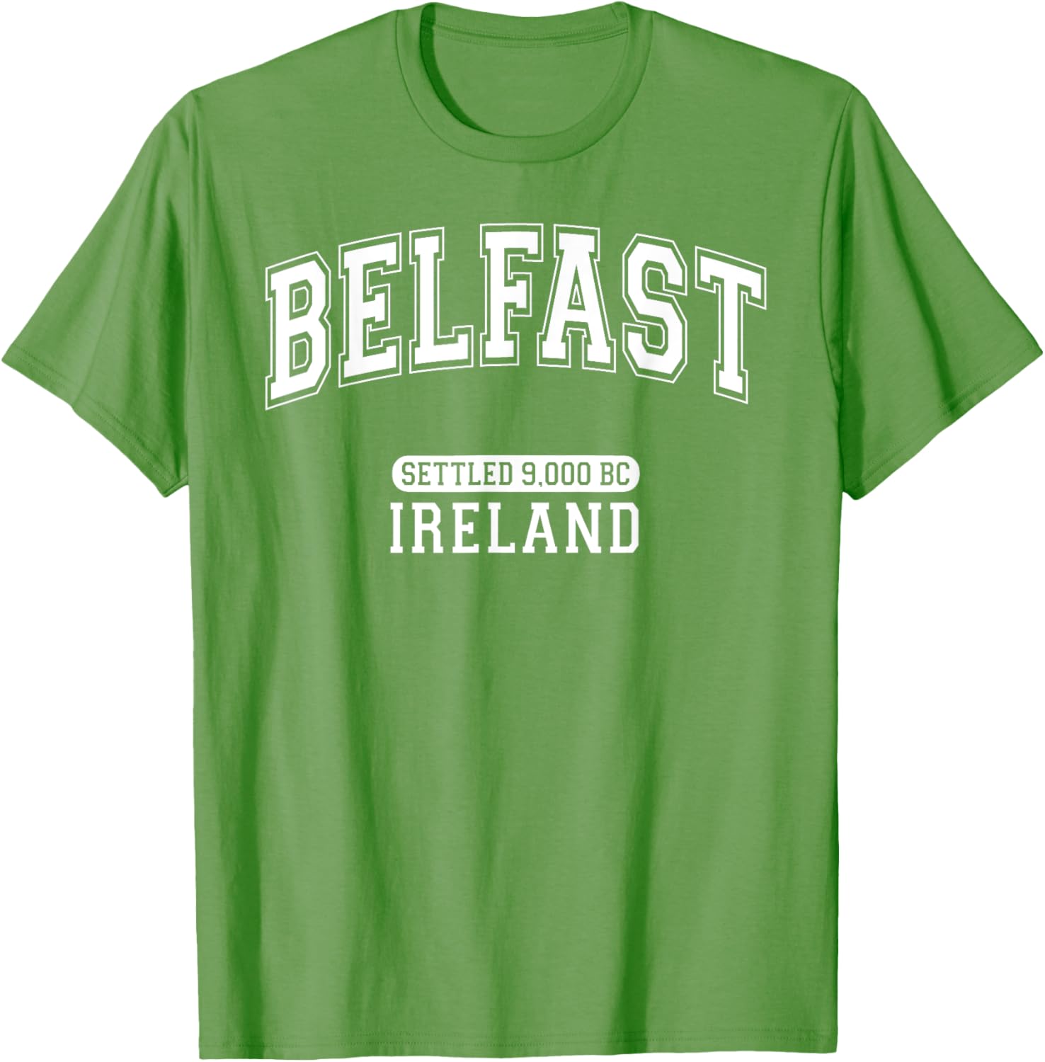 Belfast Ireland Retro T-Shirt with Arched White Letters for History Lovers - 19