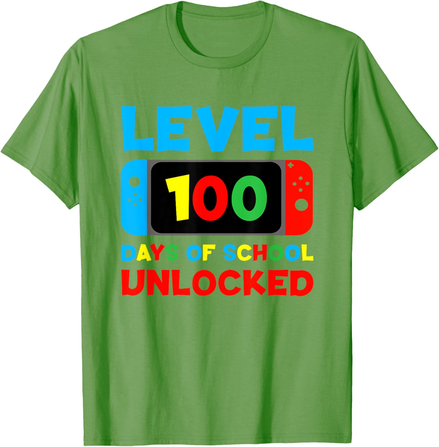 Level 100 Days of School Unlocked T-Shirt for Kids and Teens - 11