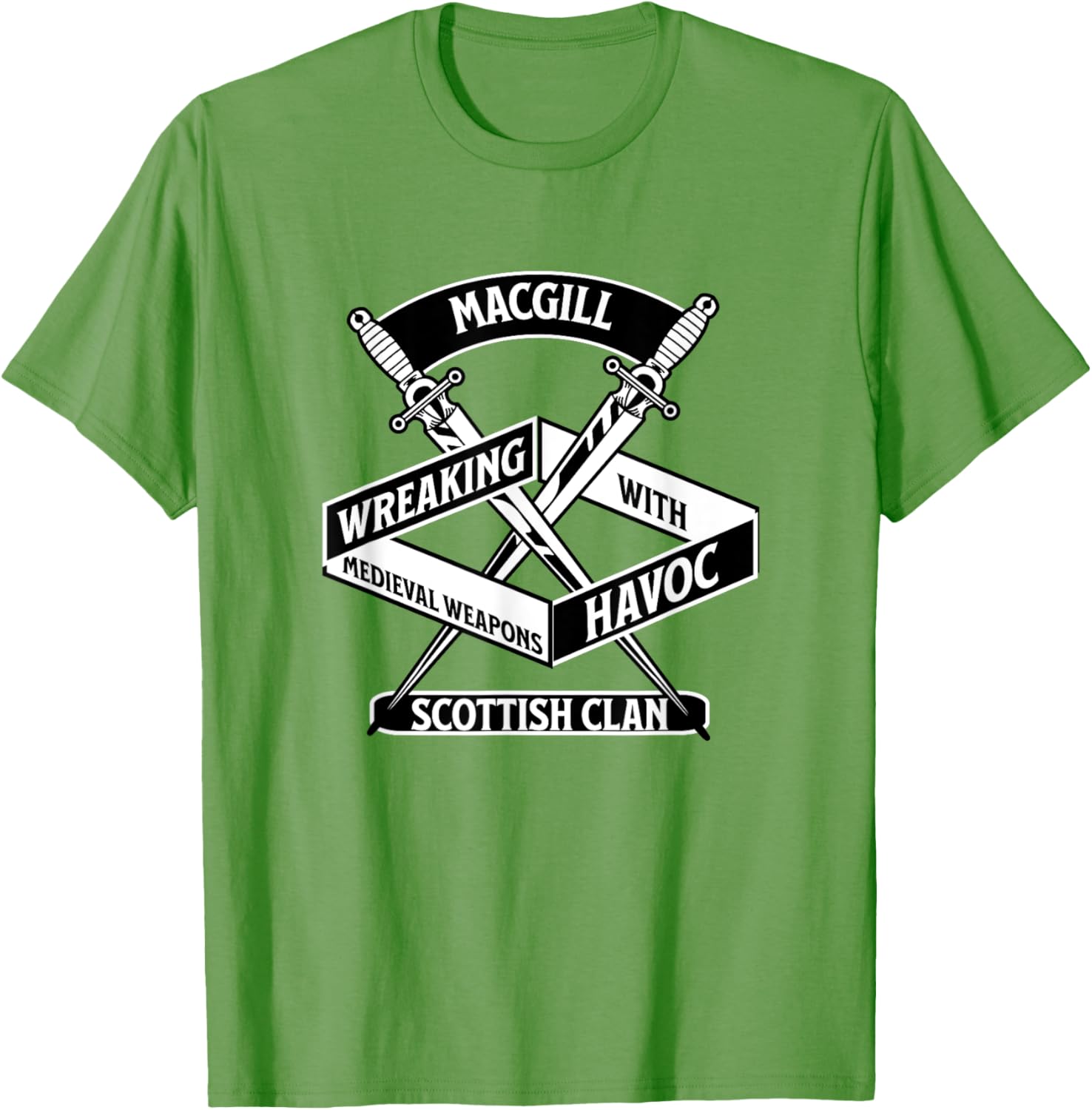 MacGill Clan Wreaking Havoc Medieval Weapons T-Shirt for Fans - 25