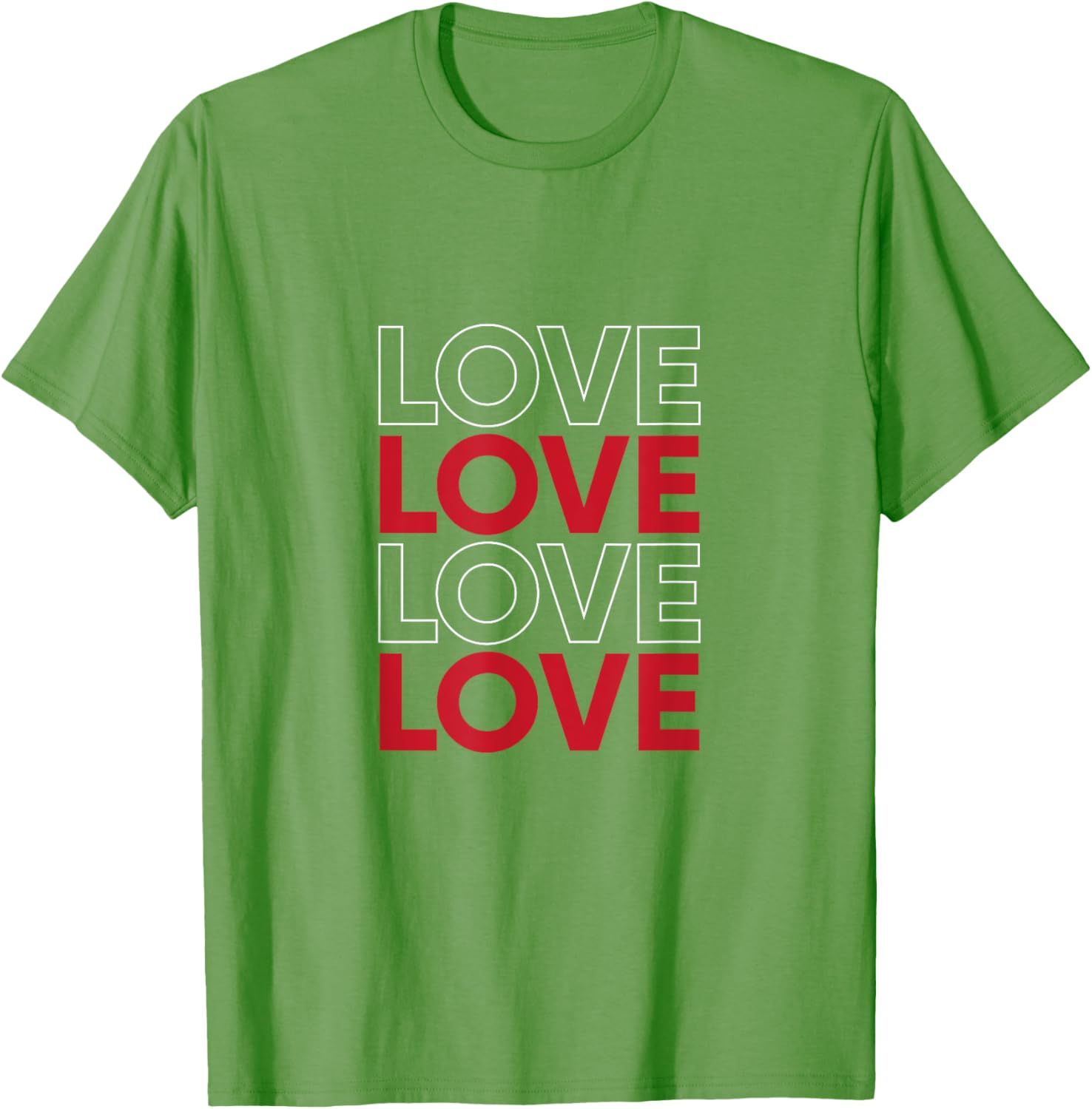 Bold Red Love Text Valentine's Matching Couple T-Shirt for Sweethearts - 8