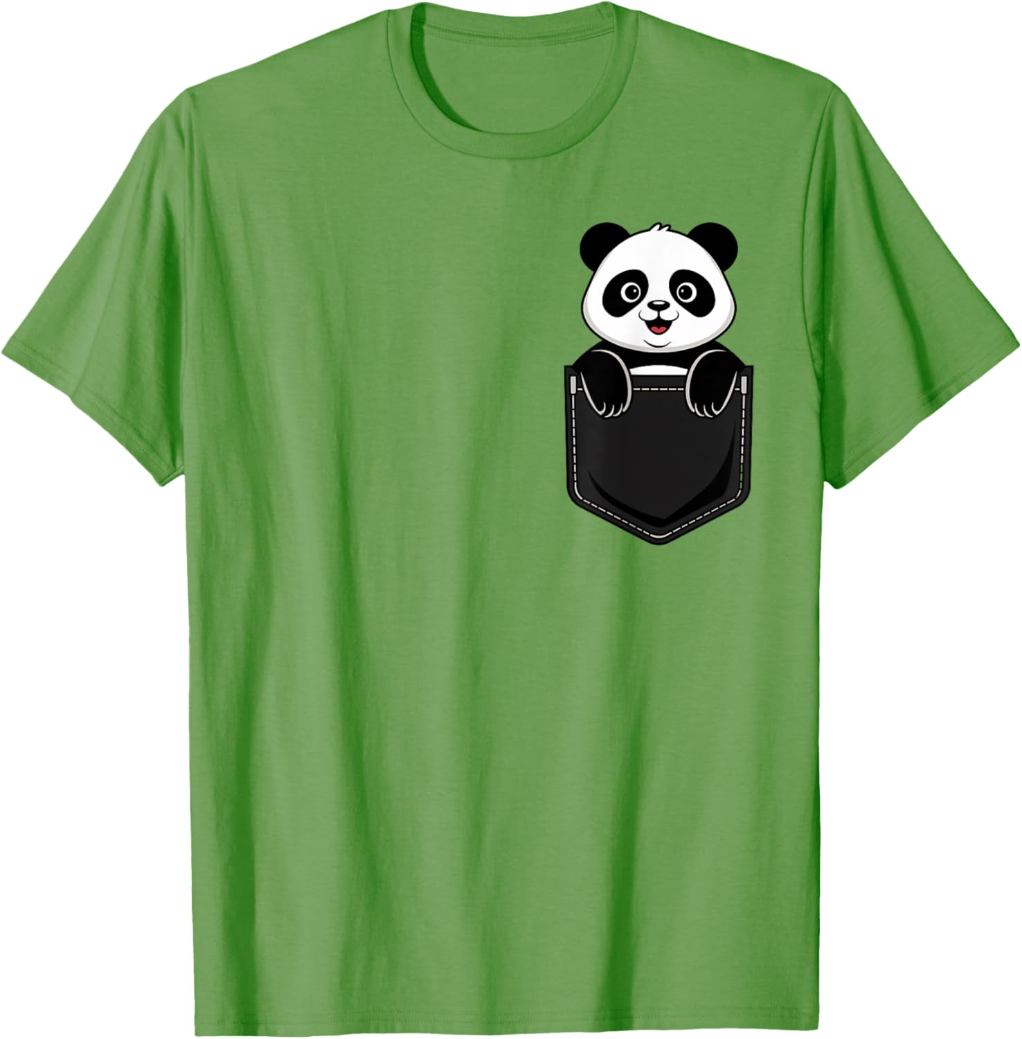 Cute Funny Panda T-Shirt for Men and Women Pocket Animal Design - 2