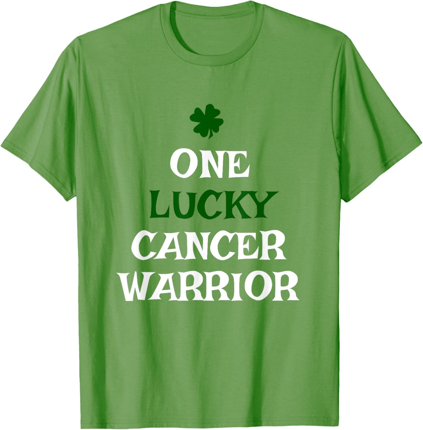 One Lucky Cancer Warrior St. Patrick's Day T-Shirt for Hope and Strength - 1