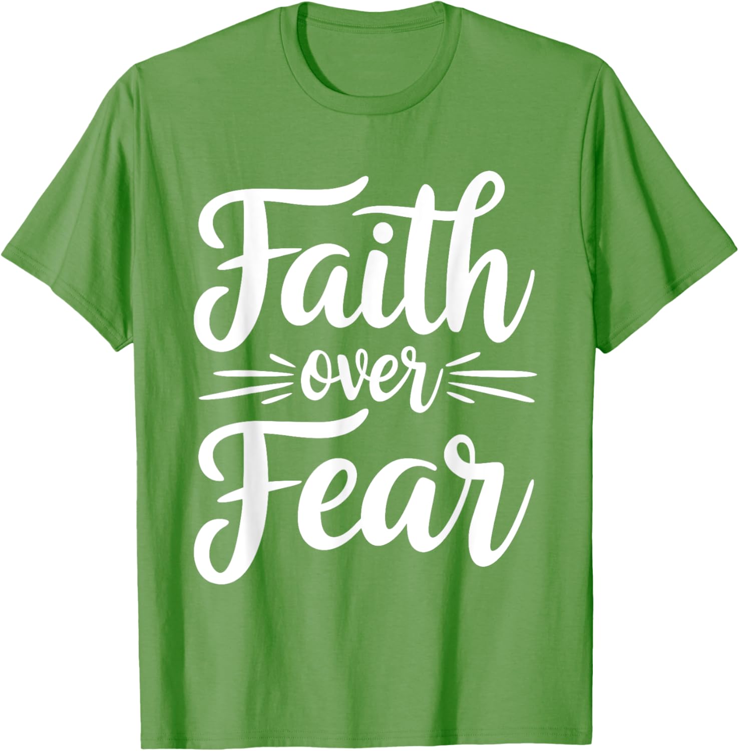 Faith Over Fear Inspirational Black T-Shirt for Adults - Short Sleeve - 4