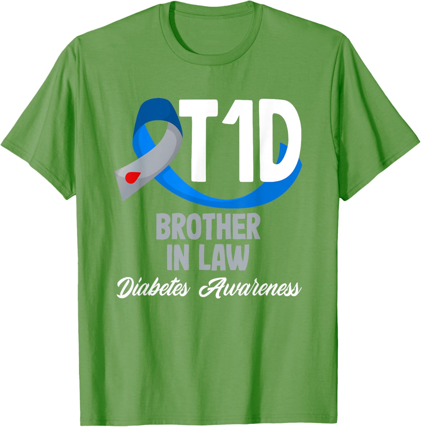 T1D Brother In Law Diabetes Awareness T-Shirt for Supportive Family Members - 24