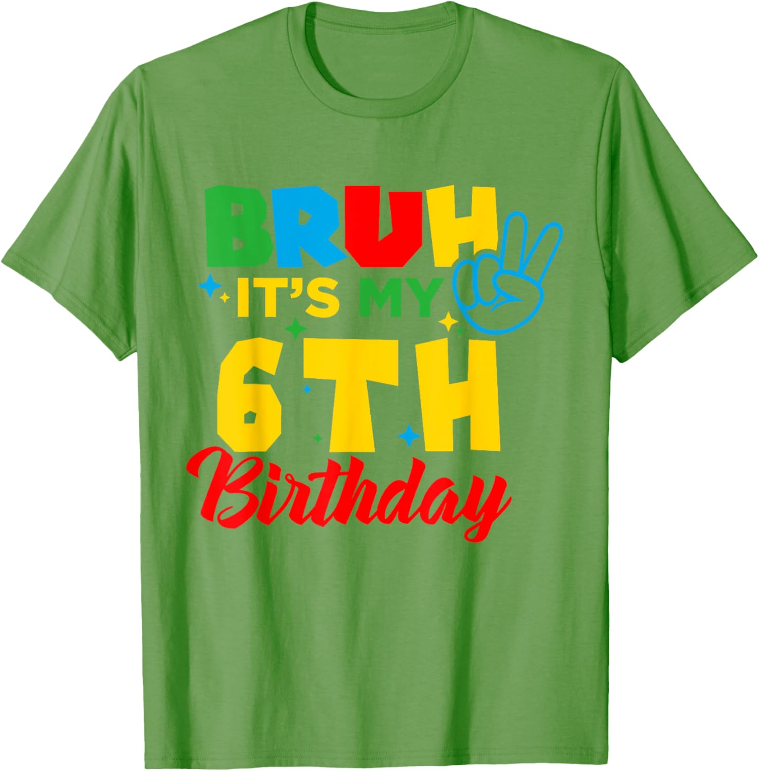 Bruh I'm 6 Gamer Bro T-Shirt for Fun 6th Birthday Celebration - 6