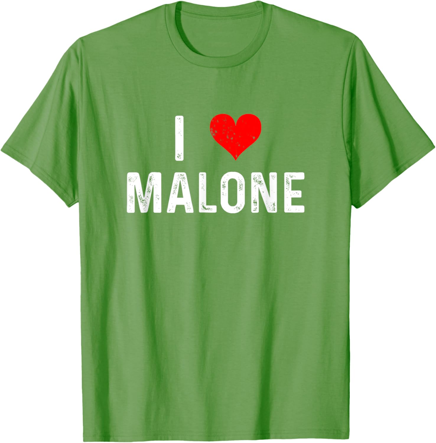 I Love Malone Heart Distressed T-Shirt for Fun and Stylish Outfits - 17