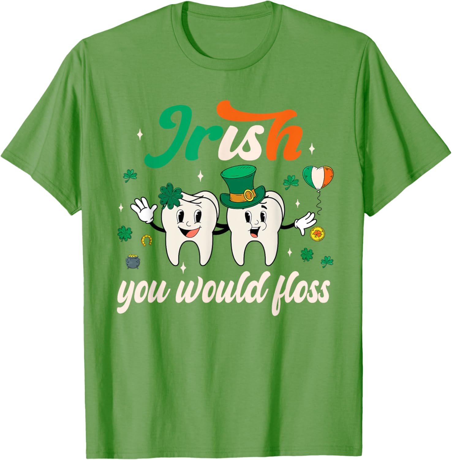 Retro Groovy Irish Dentist Tooth Patrick's T-Shirt for Fun Dental Style - 18
