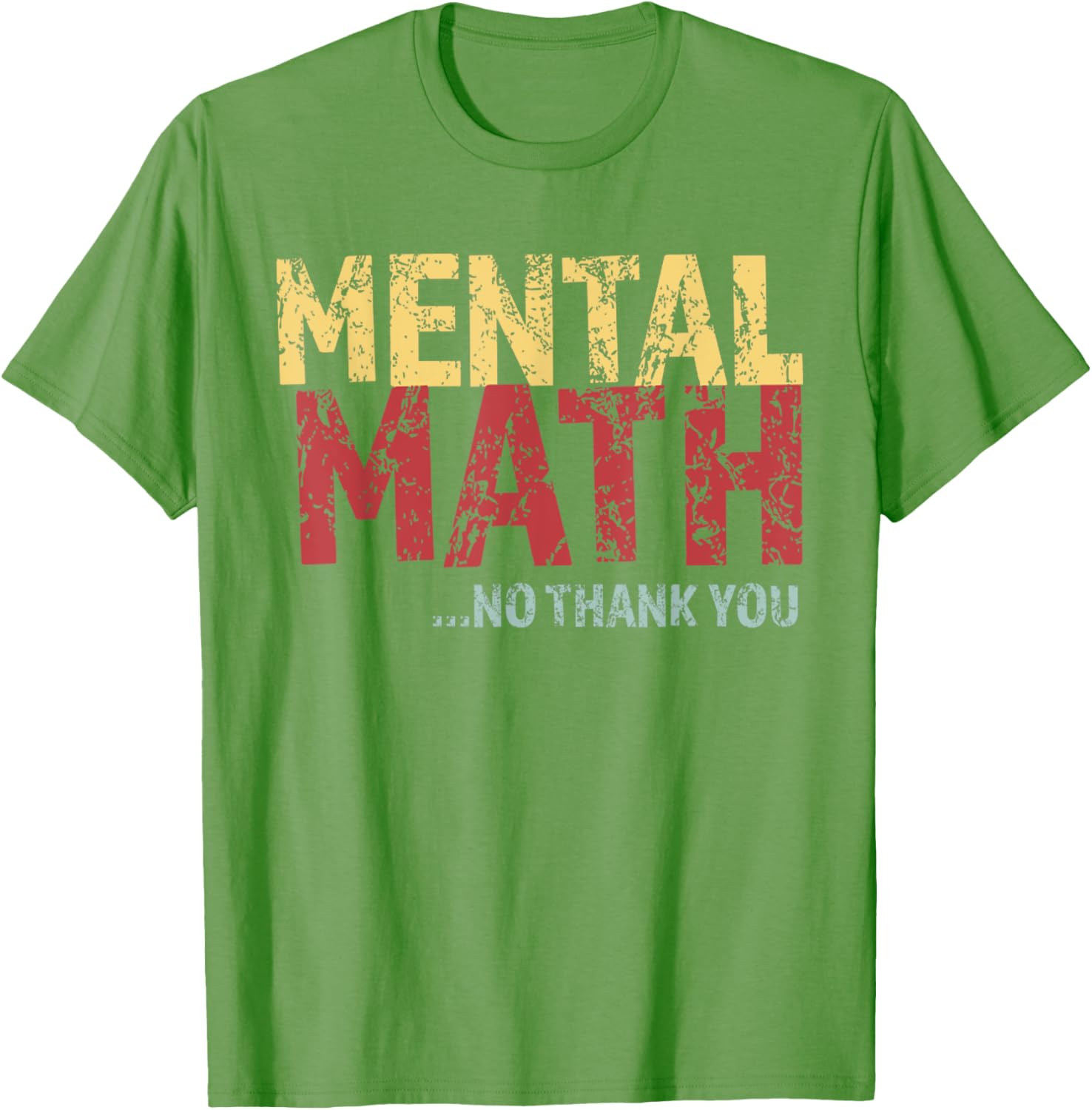 Retro Mental Math No Thank You T-Shirt Funny School Pop Quiz Design - 7