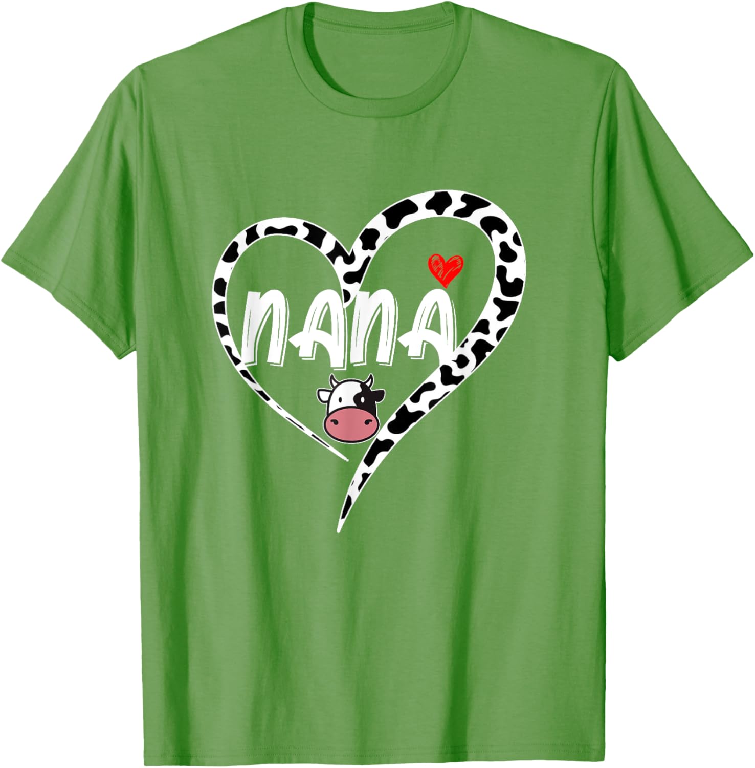 Nana Cow Print Heart T-Shirt Perfect for Mother's Day Gifts - 25