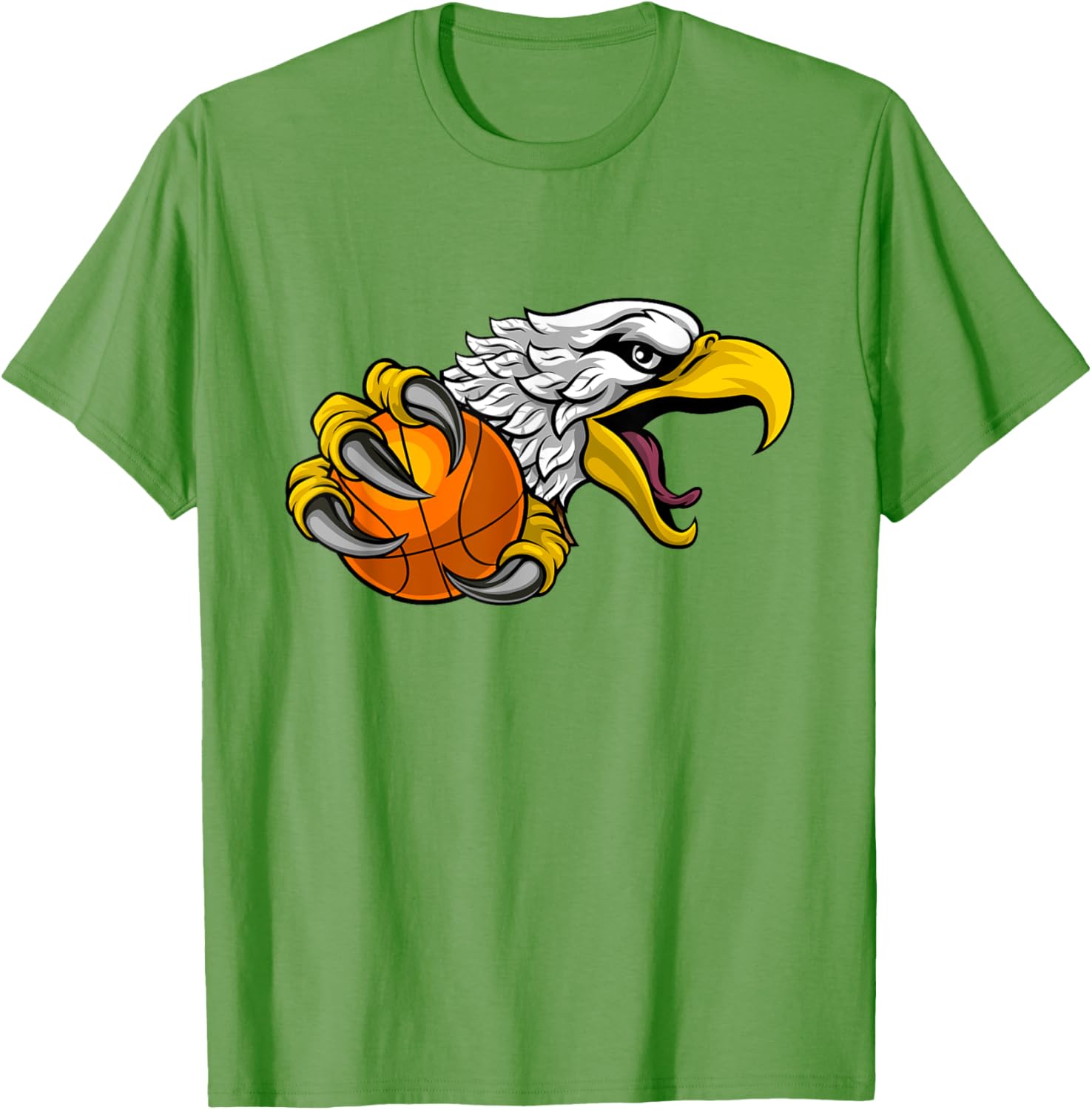Eagle Hawk Basketball Cartoon Character T-Shirt for Fun Sports Fans - 26
