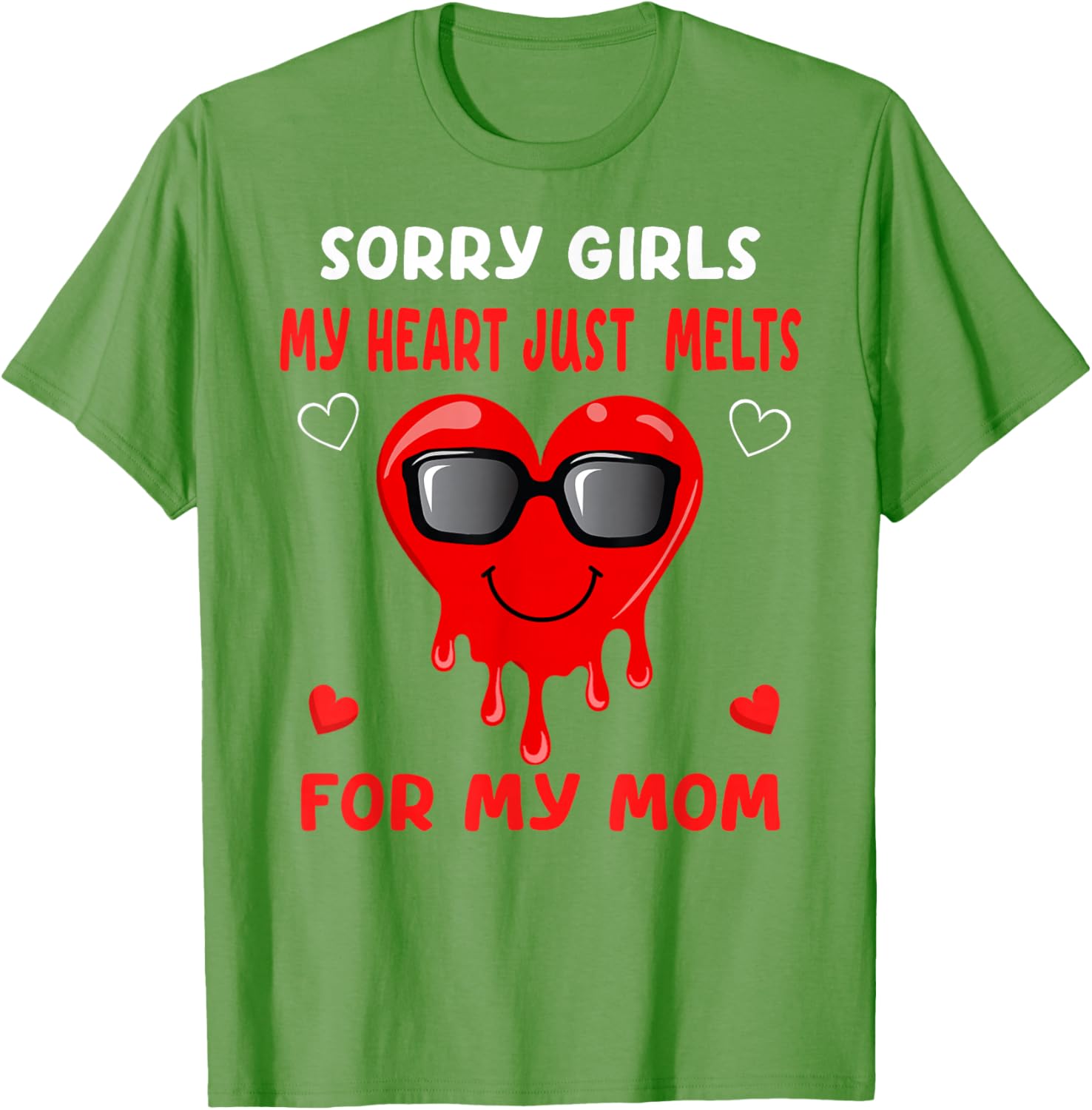 Valentine's Day Boys T-Shirt My Heart Melts for Mom Cute Gift - 16