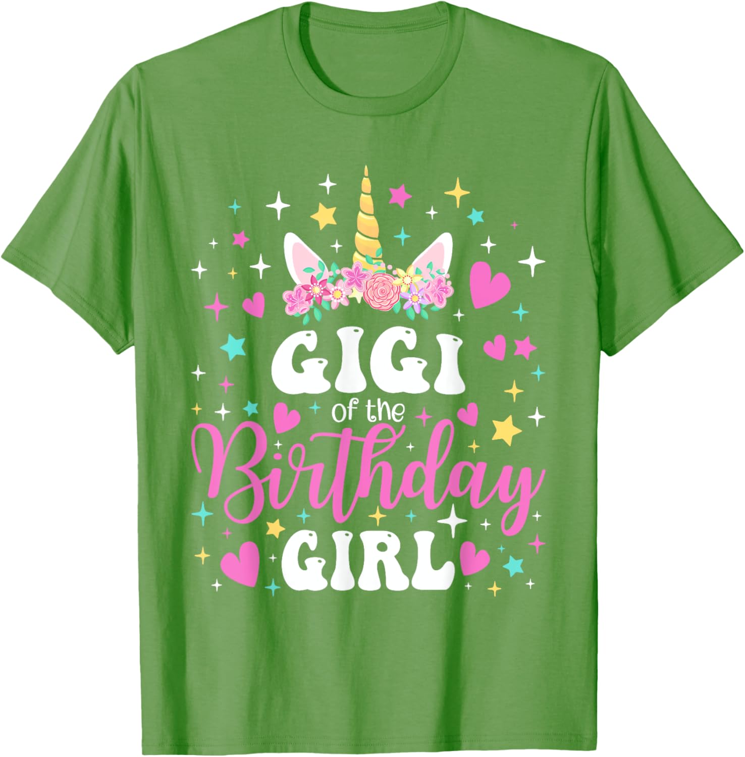 Unicorn Gigi Birthday Girl Family Matching Party Tee for Kids and Adults - 2