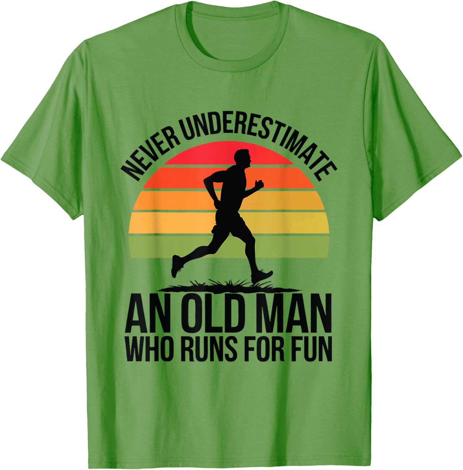 Funny Old Man Running T-Shirt for Senior Fitness Lovers and Runners - 2