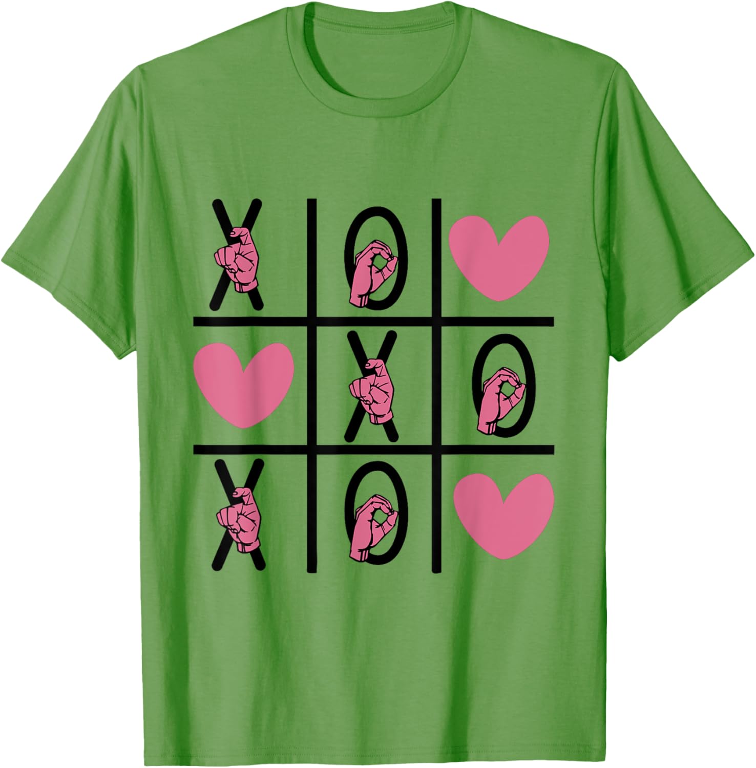 ASL Love Hand Sign Valentine's Day T-Shirt for Deaf Community XOXO - 24