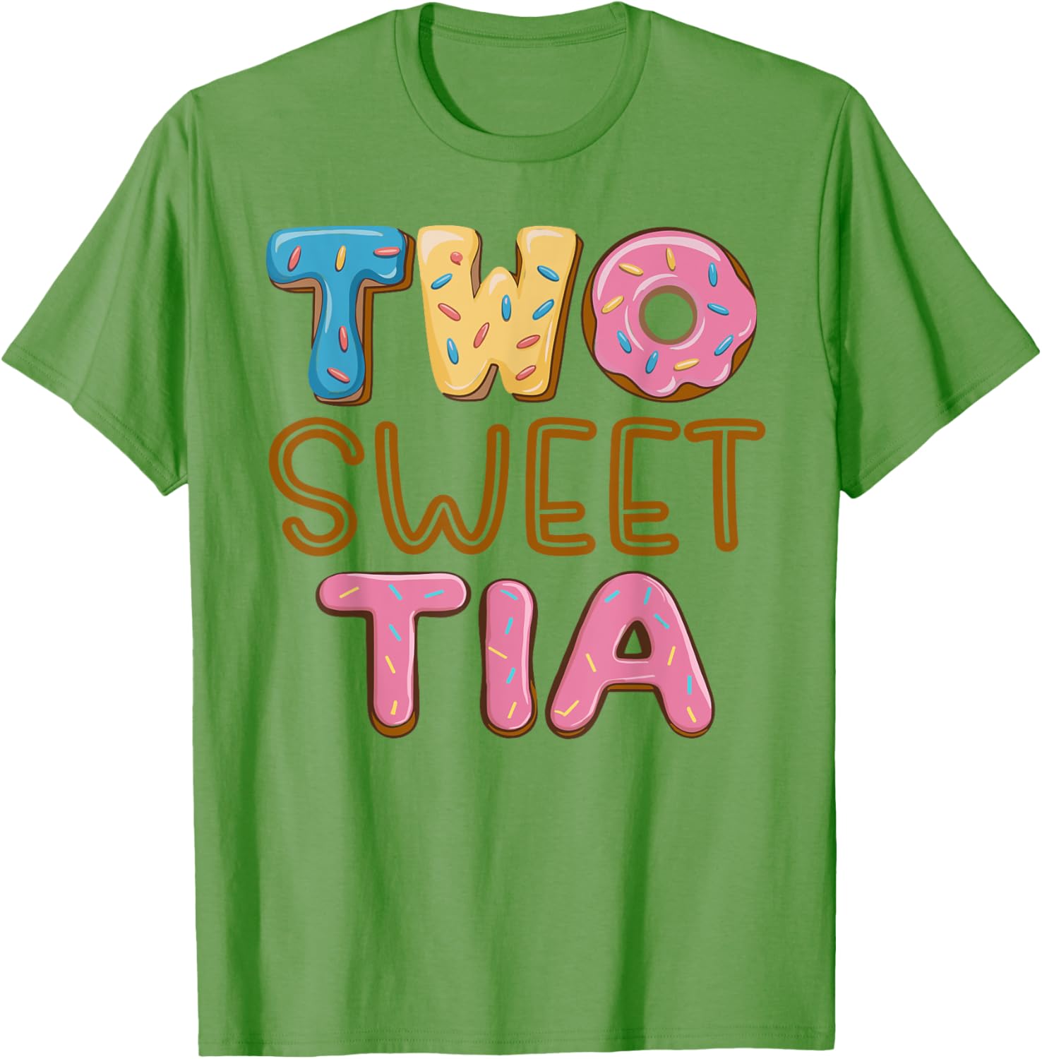 Tia of the Two Sweet Donut Aunt 2nd Birthday Girl Party T-Shirt - 2
