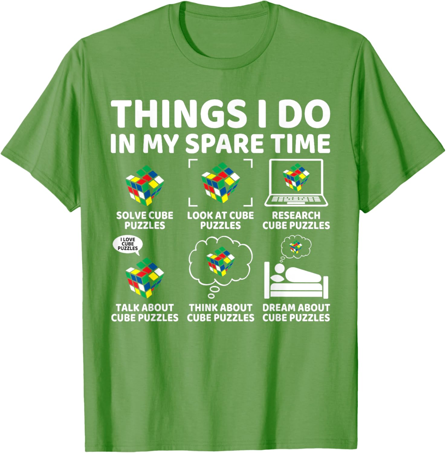 Funny Cube Puzzle Speed Cubing T-Shirt for Puzzle Lovers and Fans - 8