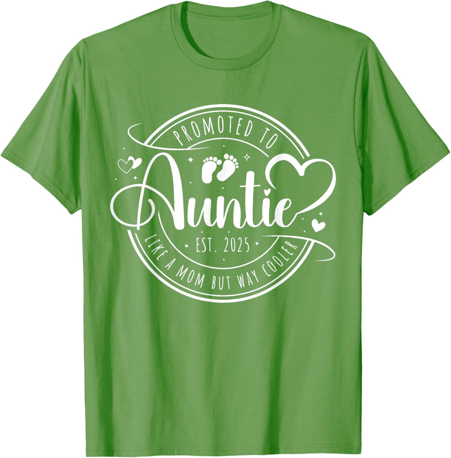 Promoted to Auntie Est 2025 Cute Mother's Day T-Shirt Gift Idea - 9