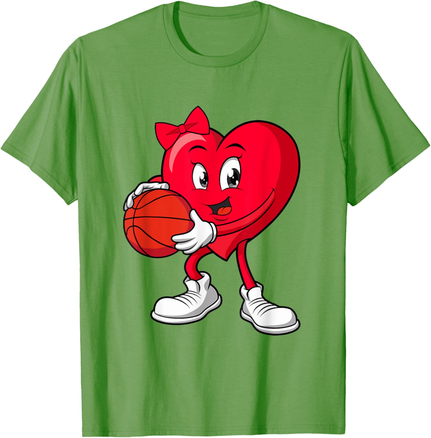 Cute Red Heart Basketball T-Shirt for Girls Perfect for Valentine's Day - 11