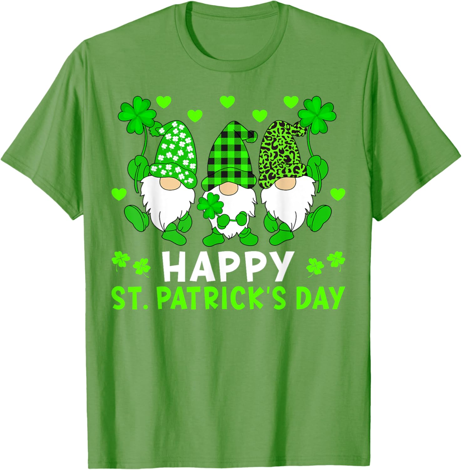 Happy St Patricks Day Gnomes Shamrock T-Shirt for Men Women Kids - 6