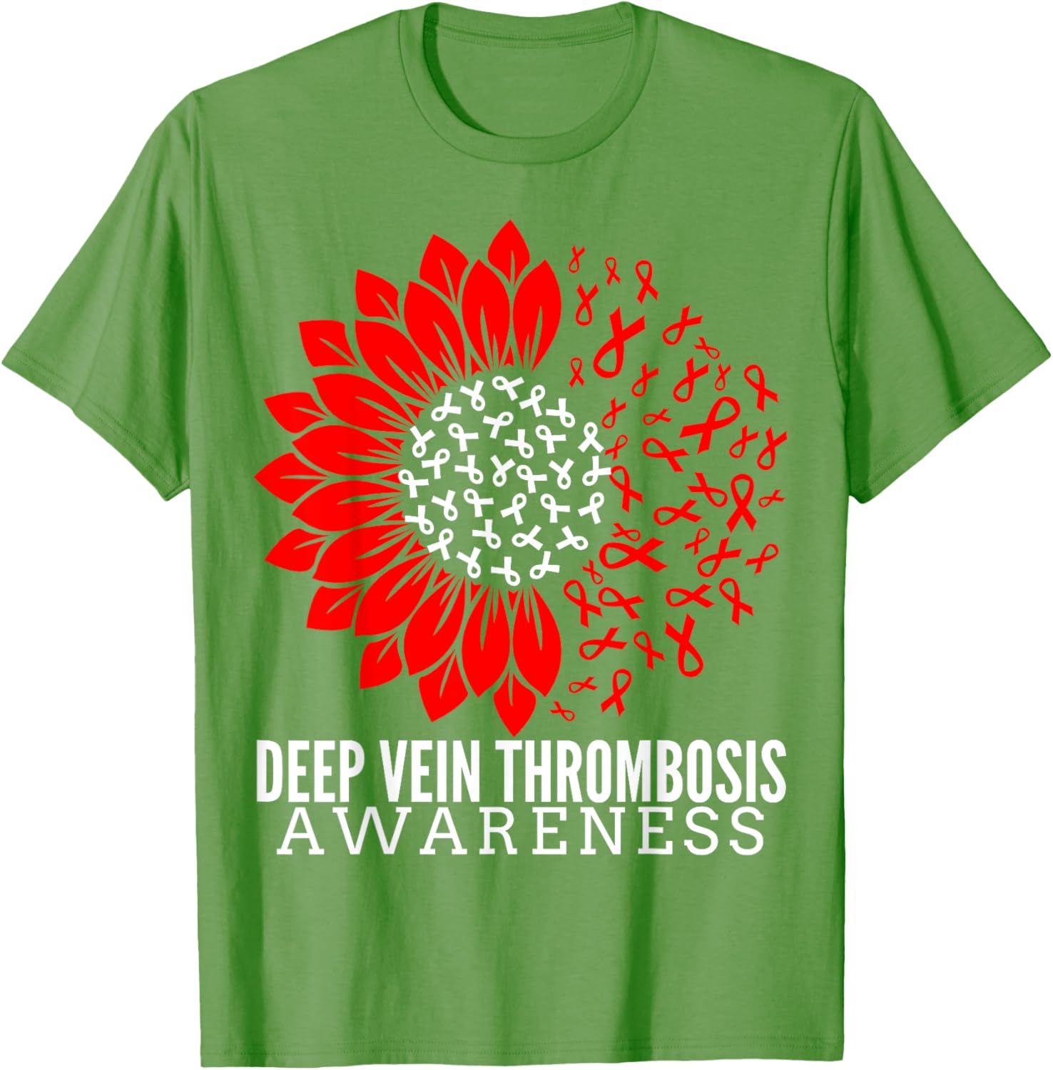 DVT Fighter Sunflower Ribbon T-Shirt for Deep Vein Thrombosis Awareness - 1