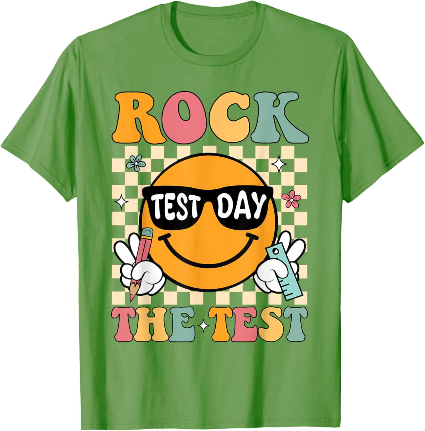 Test Day Rock The Test Teacher T-Shirt Motivational Gift for Educators - 15